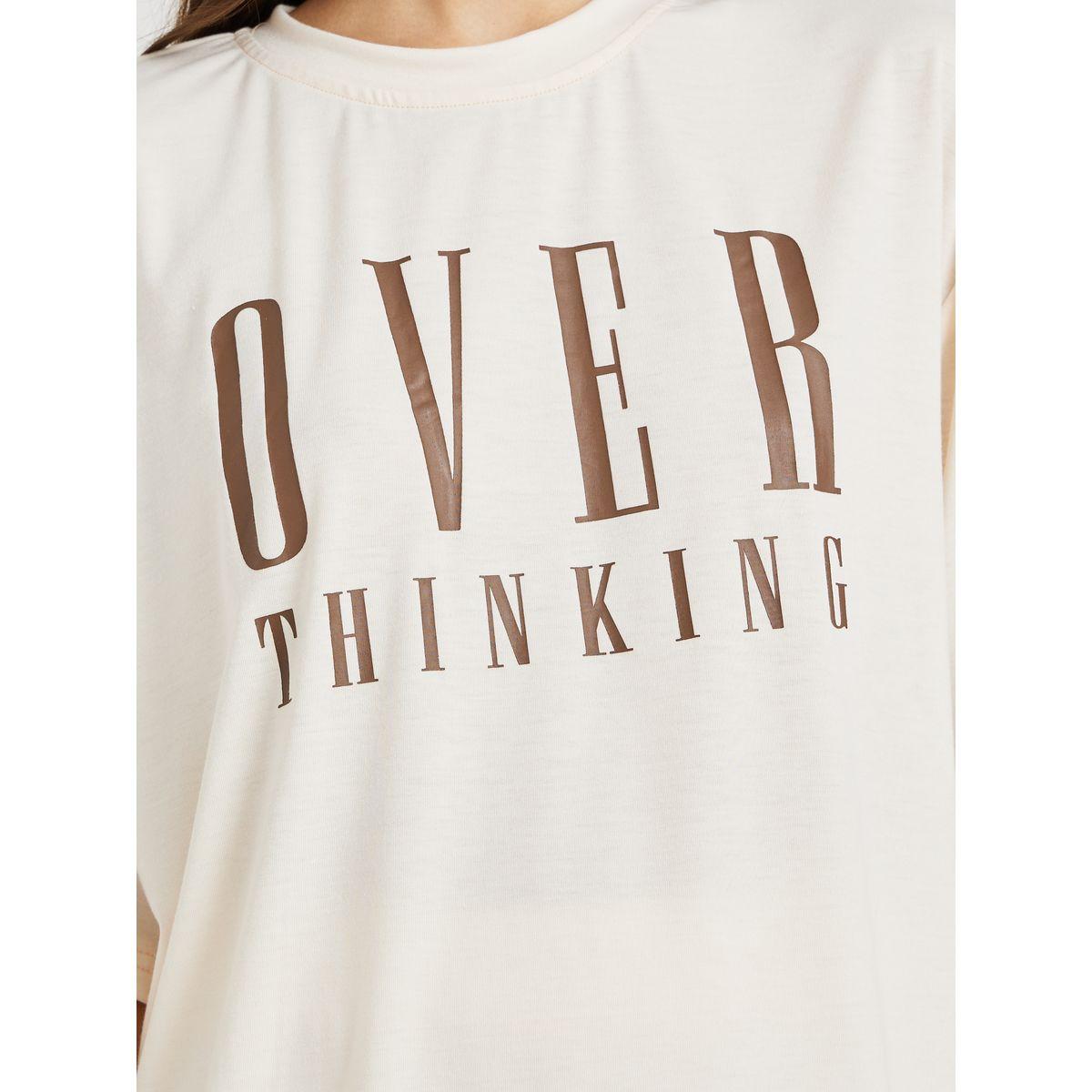 Styli Slogan Print Round Neck T-Shirt and Midi Skirt Co-Ords-women-clothing-coordsets-image-3
