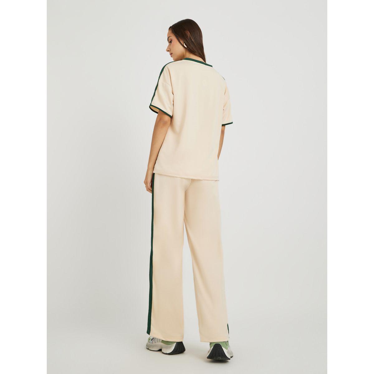 Styli Side Striped Short Sleeve T-Shirt and Pants Co-Ords-women-clothing-coordsets-image-5