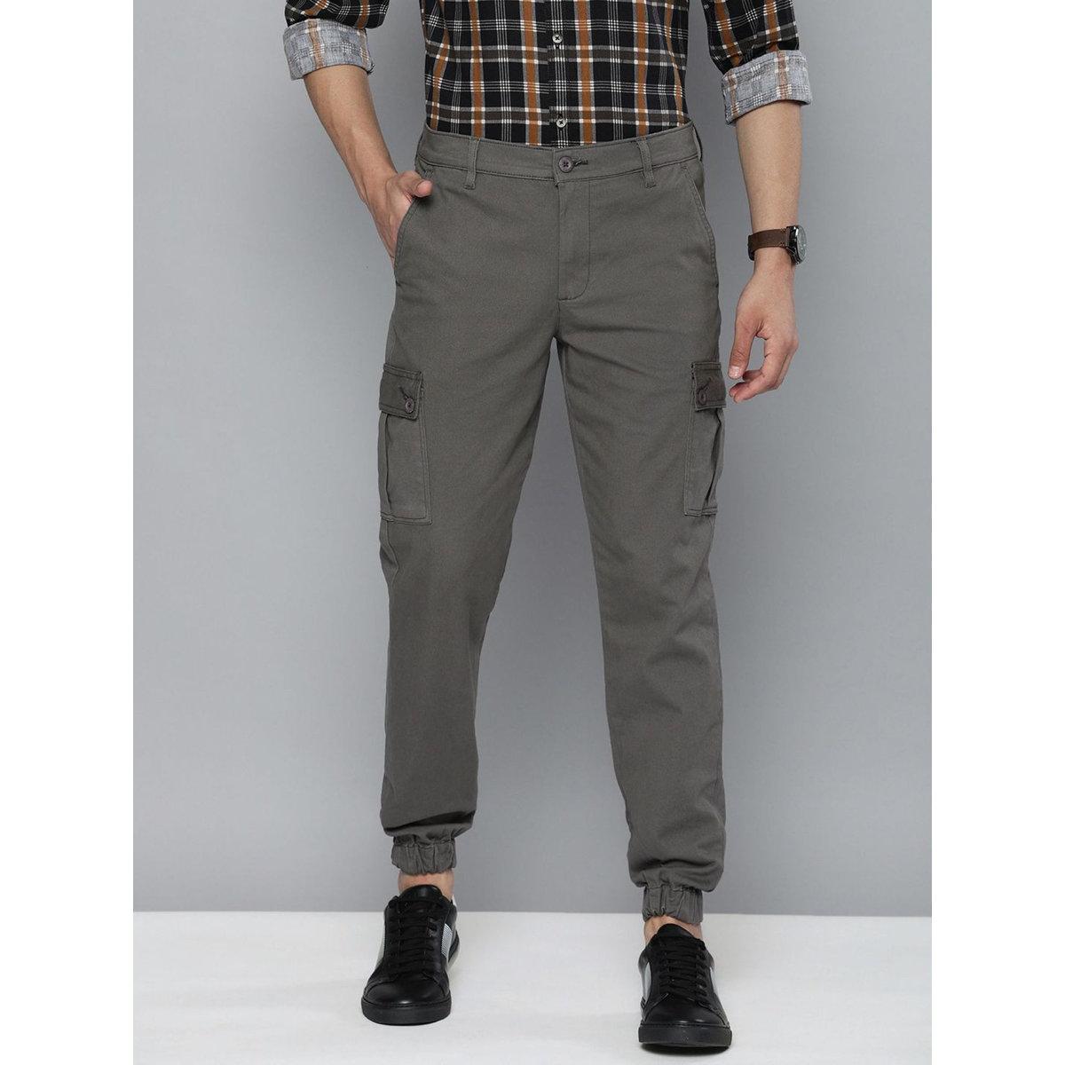 بنطال كارجو سادة بقصة سليم فيت-men-clothing-bottoms-joggers-image-1