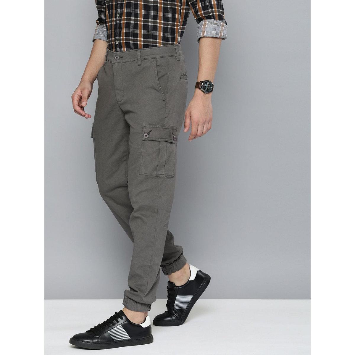 بنطال كارجو سادة بقصة سليم فيت-men-clothing-bottoms-joggers-image-2