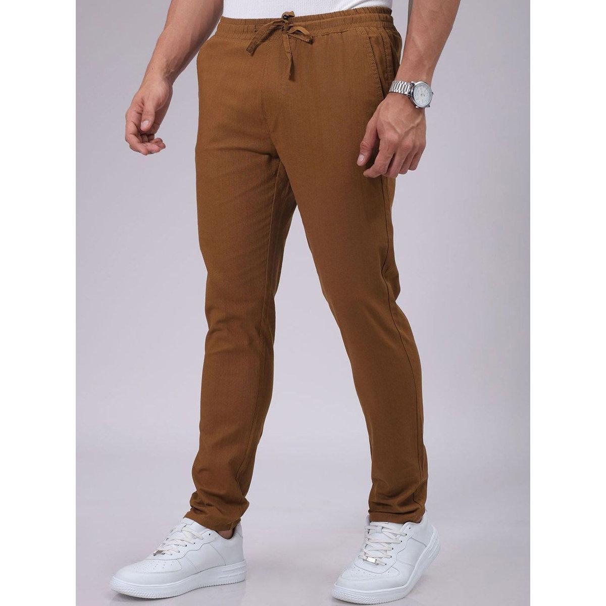 بنطال سادة بقصة سليم فيت-men-clothing-bottoms-trousersandchinos-trousers-image-1
