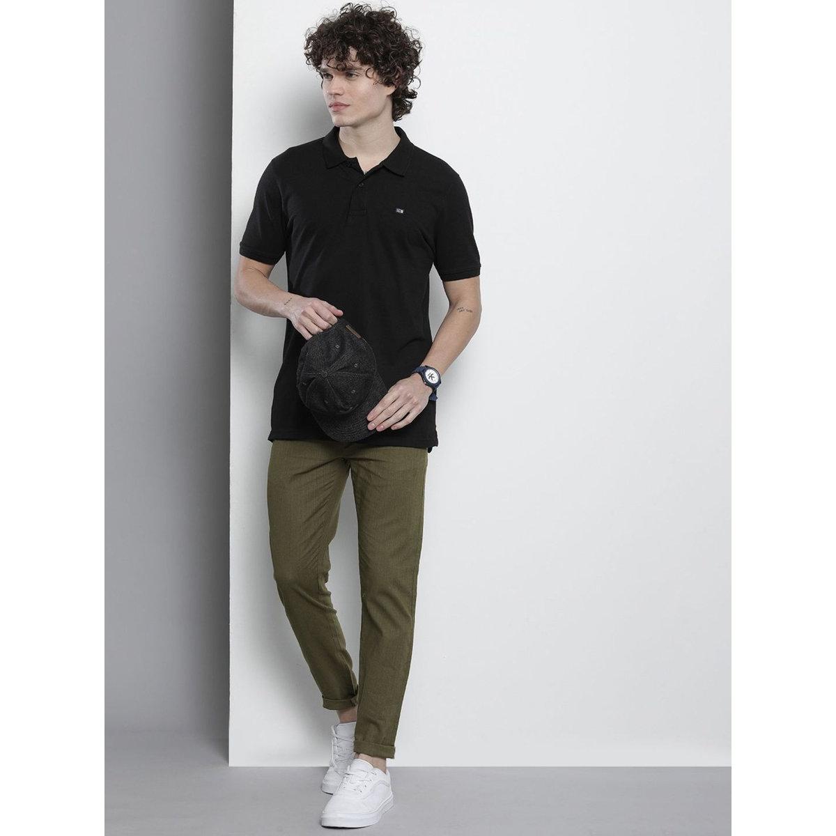 The Indian Garage Co X Styli Men Green Slim Fit Solid Joggers-men-clothing-bottoms-joggers-image-4