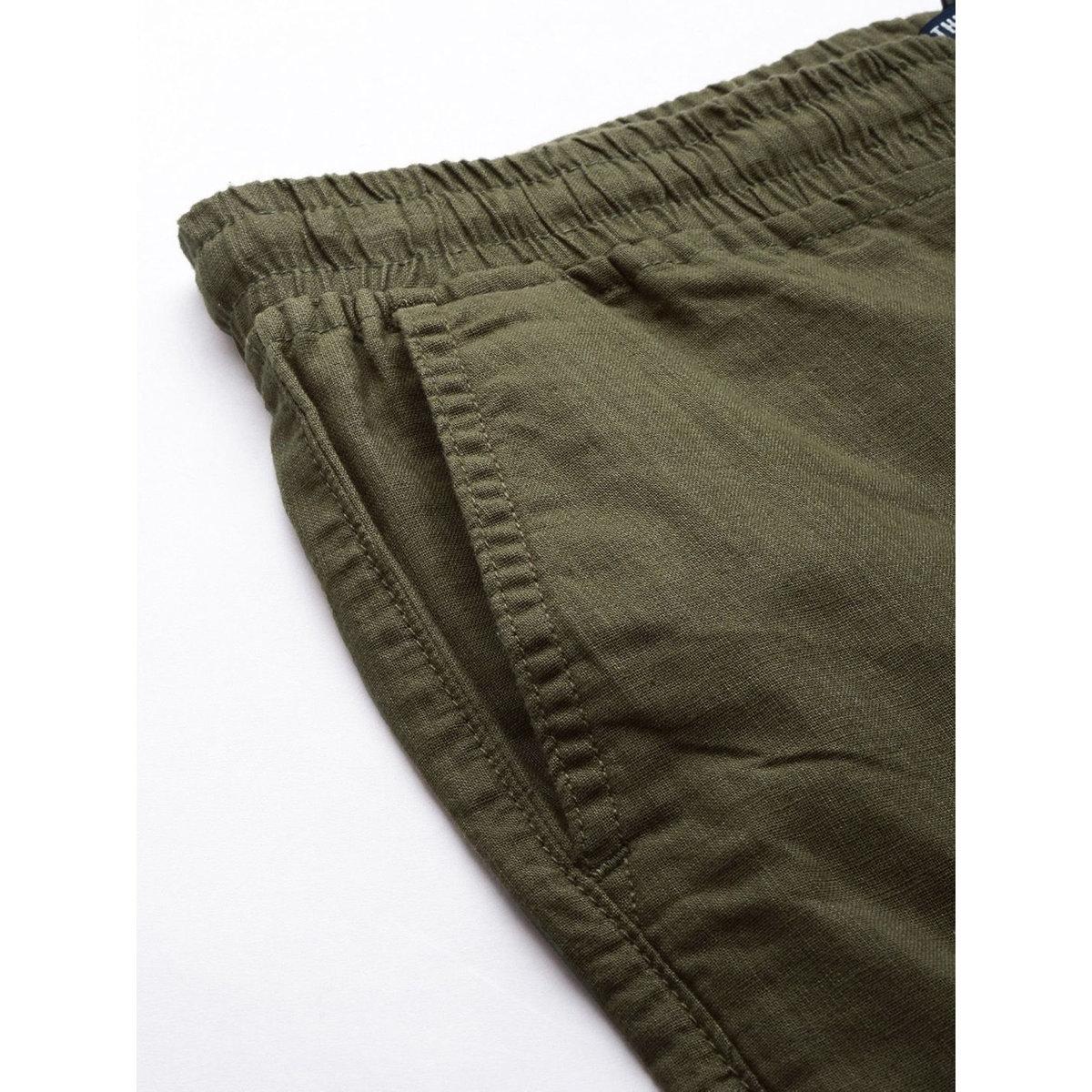 The Indian Garage Co X Styli Men Green Slim Fit Solid Joggers-men-clothing-bottoms-joggers-image-5