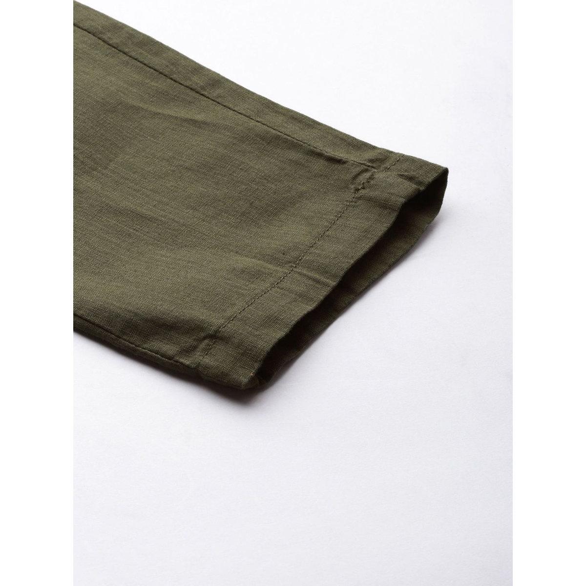 The Indian Garage Co X Styli Men Green Slim Fit Solid Joggers-men-clothing-bottoms-joggers-image-6