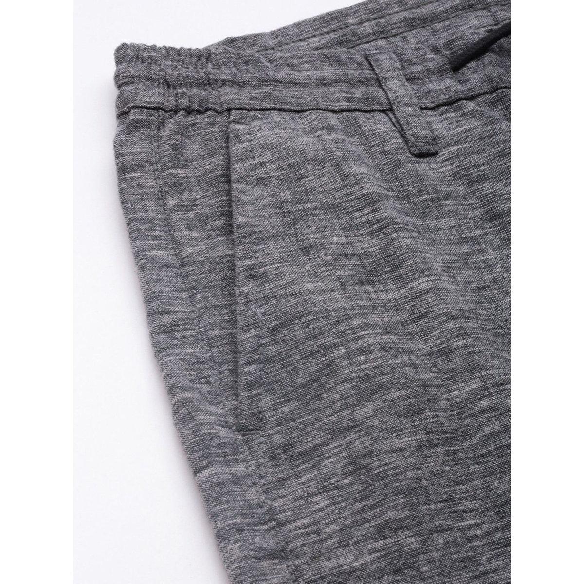 The Indian Garage Co X Styli Men Black Slim Fit Melange Joggers-men-clothing-bottoms-joggers-image-5