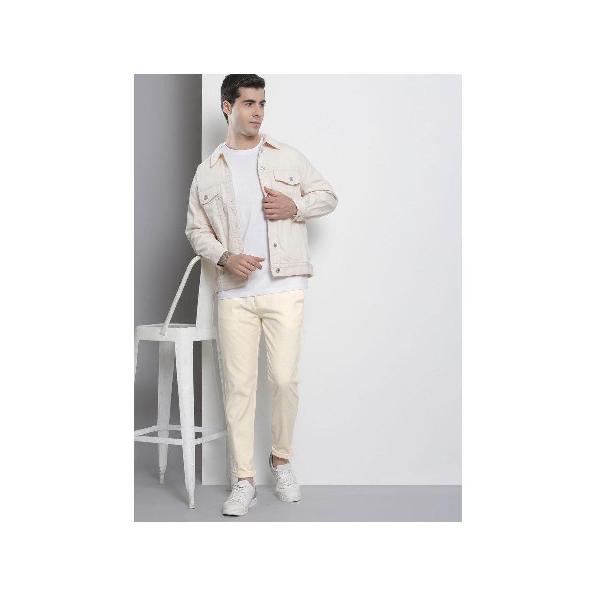 The Indian Garage Co X Styli Men Cream Slim Fit Solid Trousers-men-clothing-bottoms-trousersandchinos-trousers-image-4