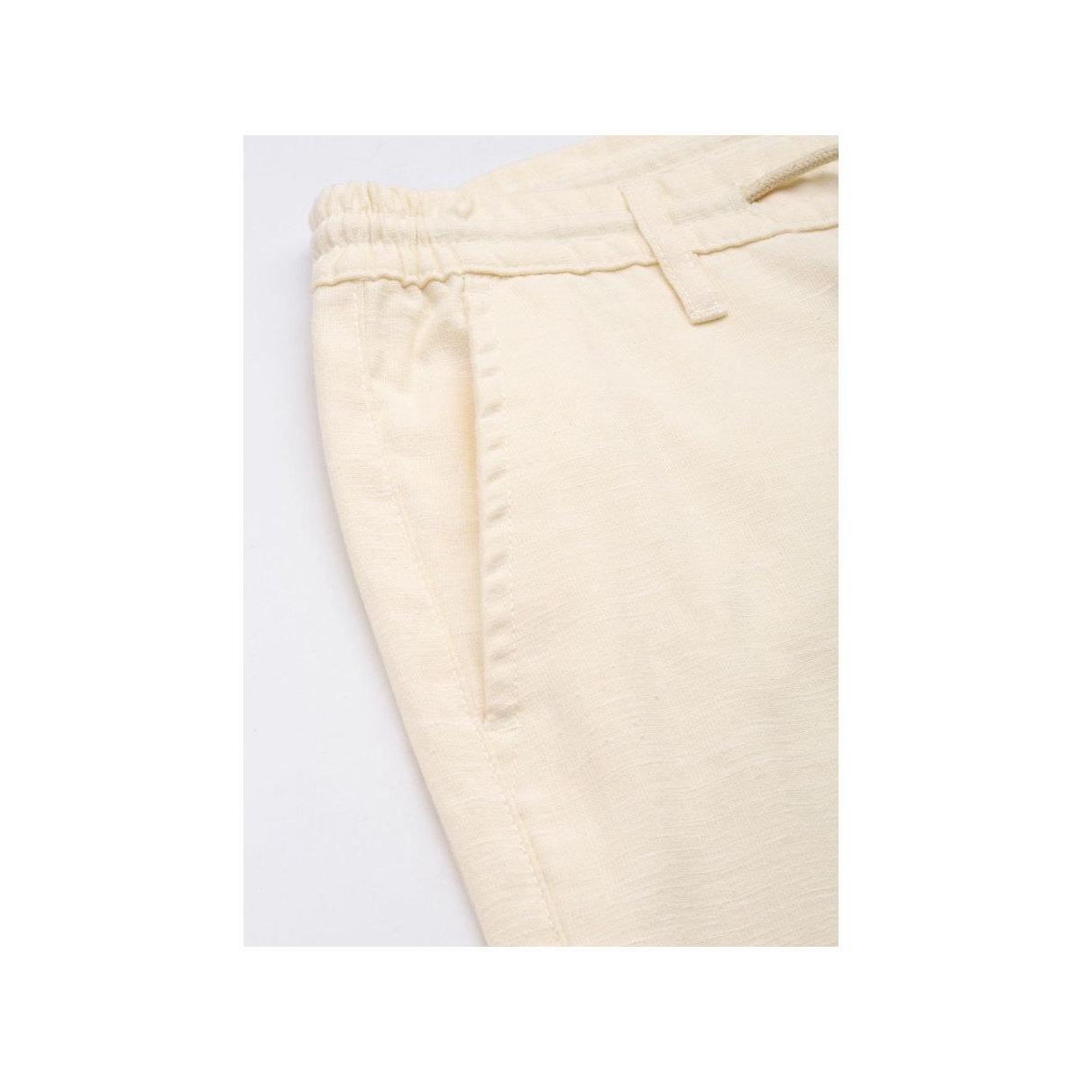 The Indian Garage Co X Styli Men Cream Slim Fit Solid Trousers-men-clothing-bottoms-trousersandchinos-trousers-image-5