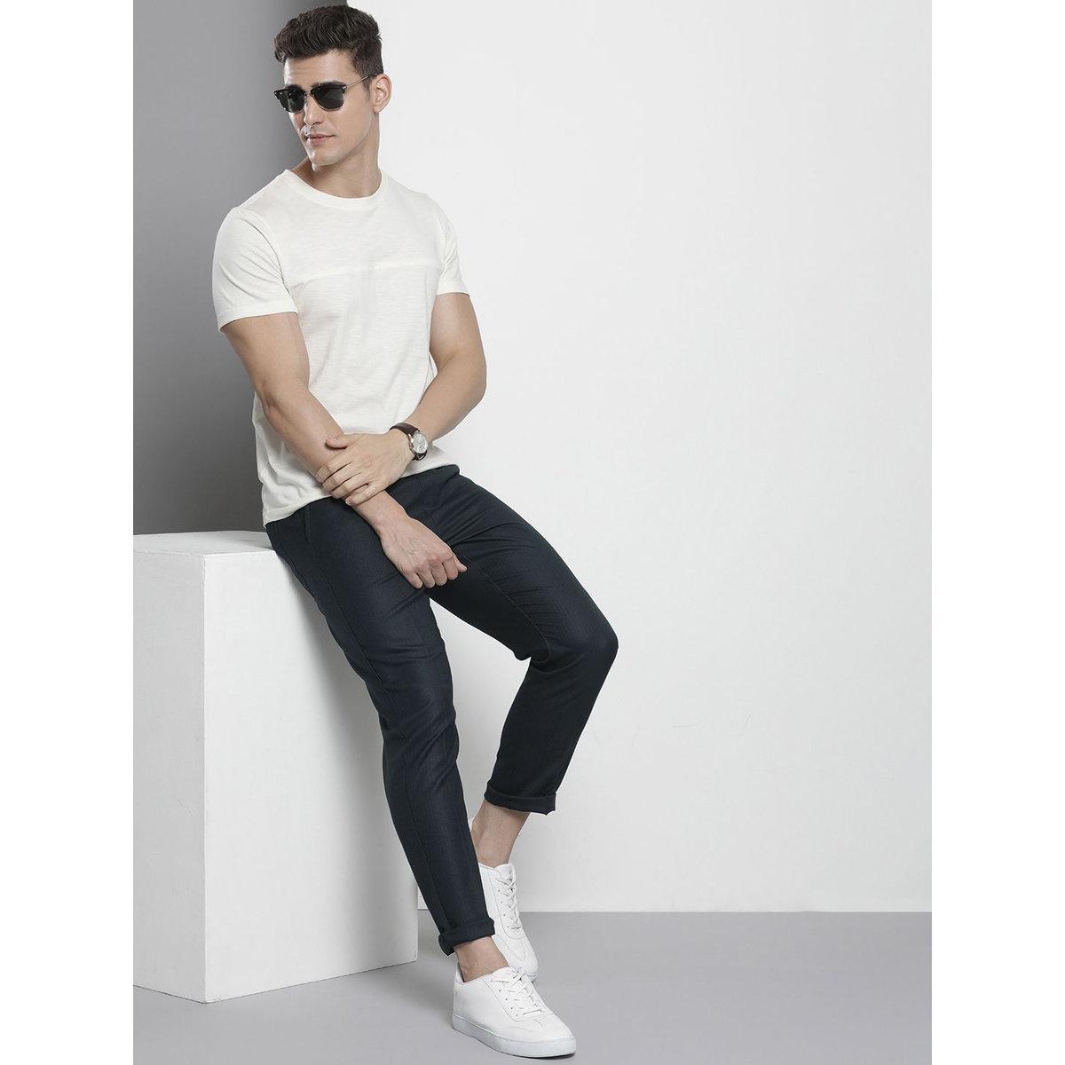 The Indian Garage Co X Styli Men Navy Regular Fit Solid Trousers-men-clothing-bottoms-trousersandchinos-trousers-image-5