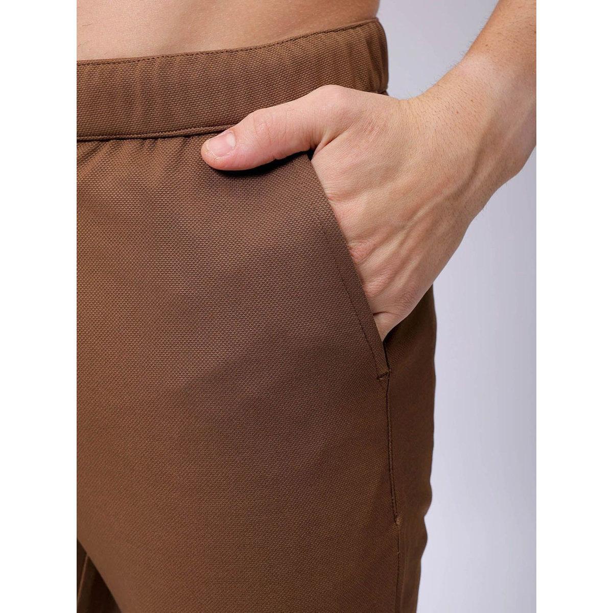 The Indian Garage Co X Styli Men Brown Slim Fit Textured Knit Trousers-men-clothing-bottoms-trousersandchinos-trousers-image-7