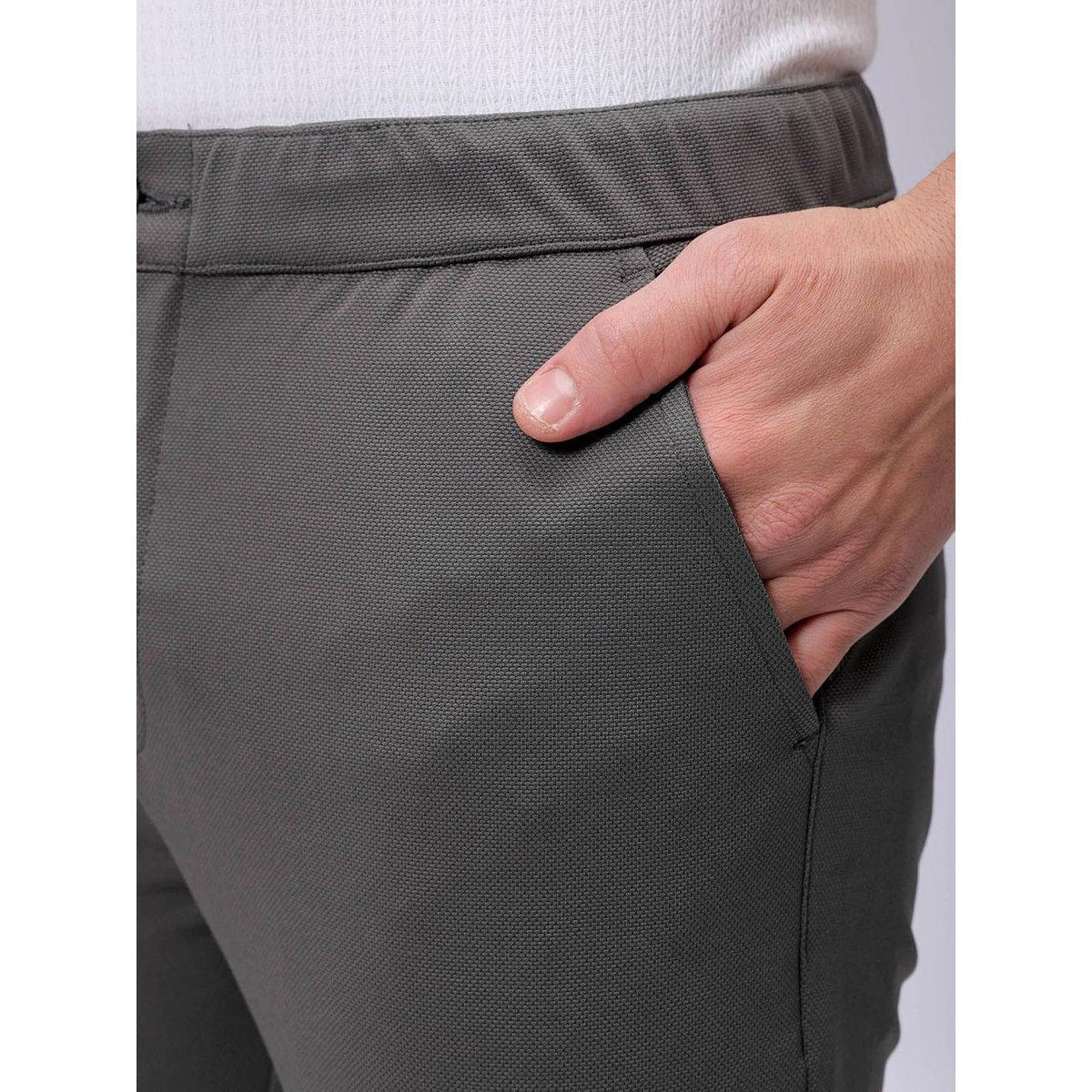 The Indian Garage Co X Styli Men Grey Slim Fit Textured Knit Trousers-men-clothing-bottoms-trousersandchinos-trousers-image-6