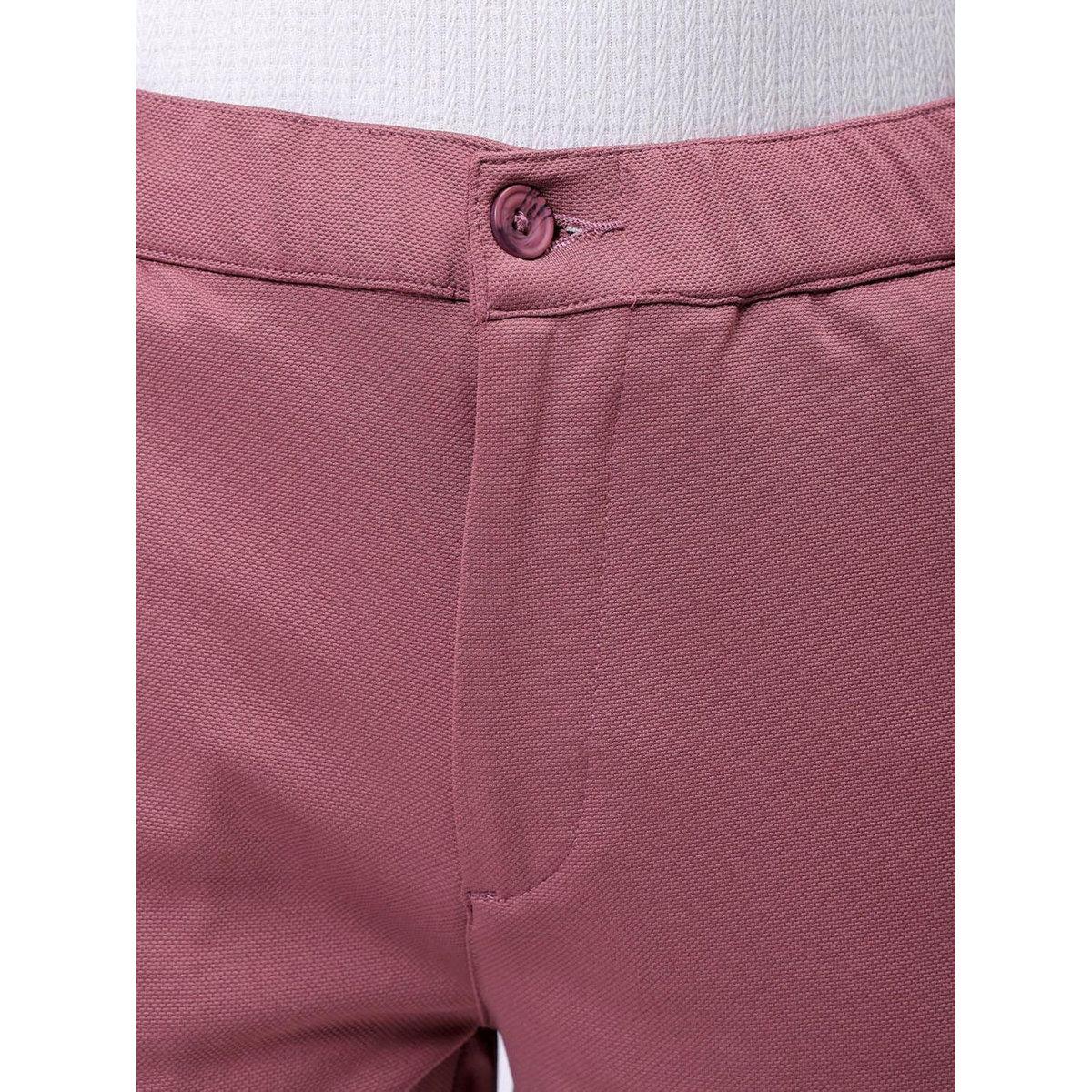 The Indian Garage Co X Styli Men Pink Slim Fit Textured Knit Trousers-men-clothing-bottoms-trousersandchinos-trousers-image-6