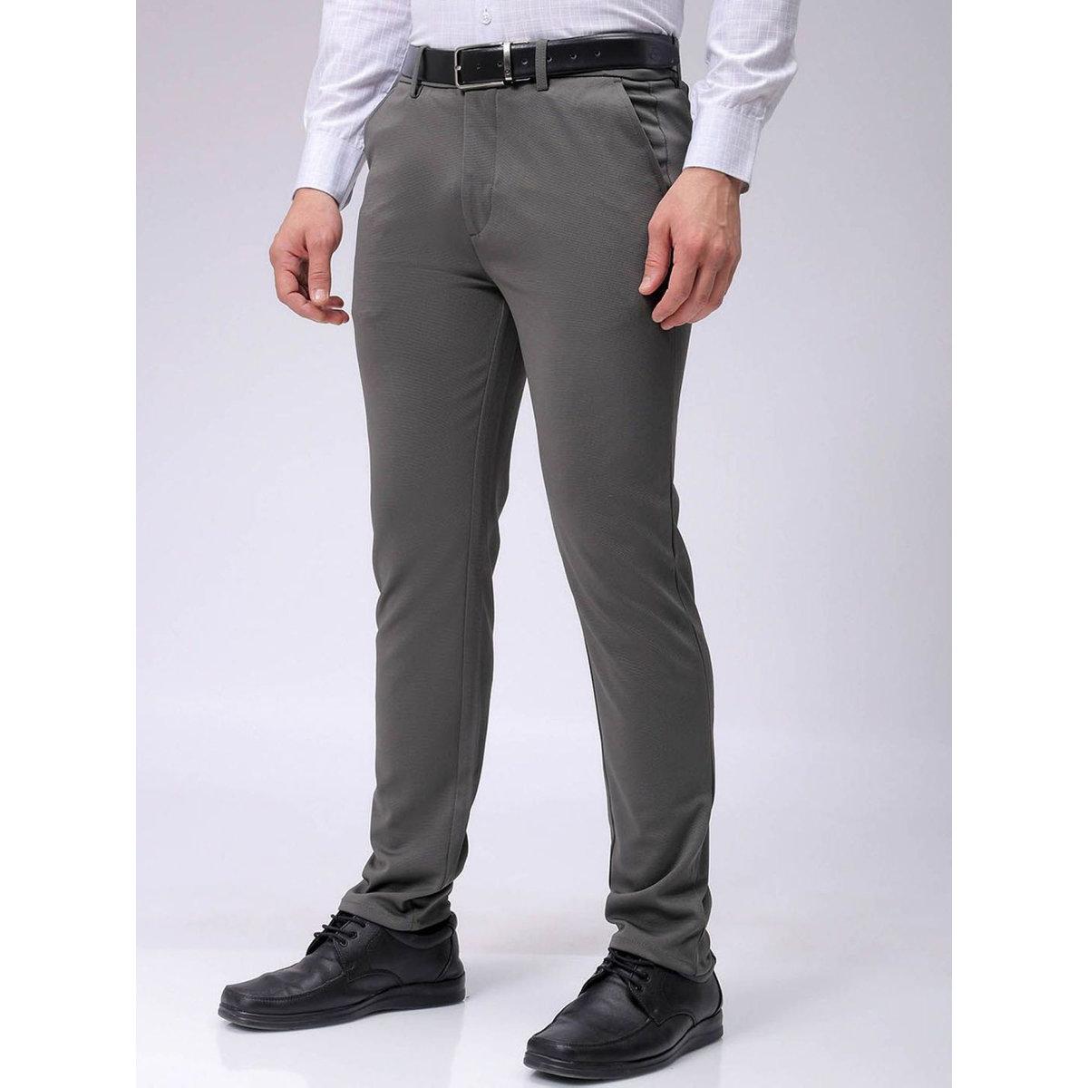 The Indian Garage Co X Styli Men Charcoal Slim Fit Textured Knit Trousers-men-clothing-bottoms-trousersandchinos-trousers-image-3