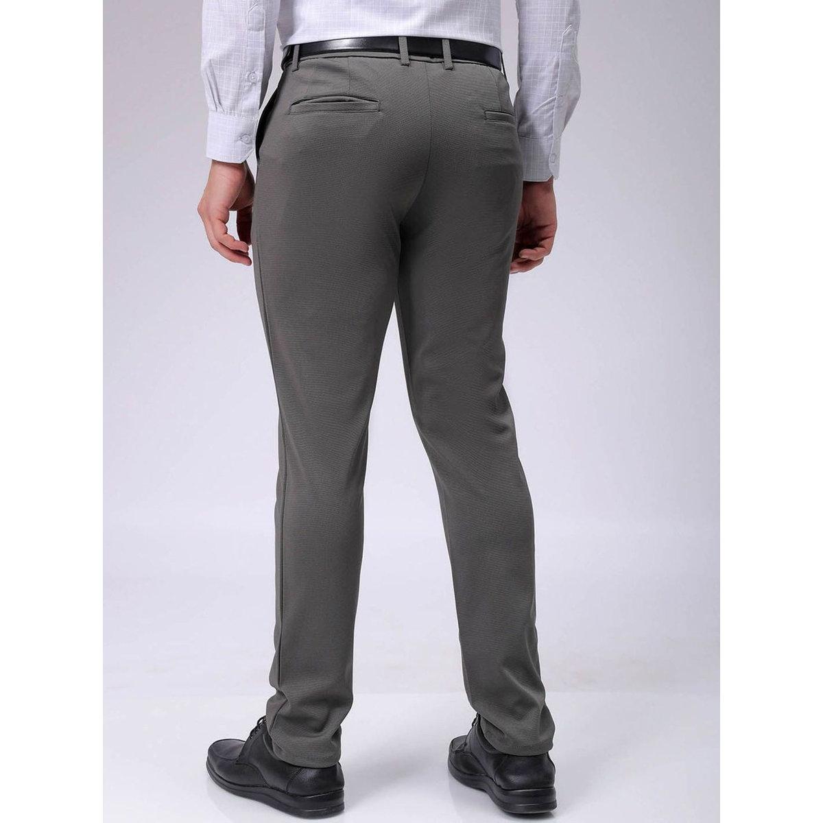 The Indian Garage Co X Styli Men Charcoal Slim Fit Textured Knit Trousers-men-clothing-bottoms-trousersandchinos-trousers-image-5