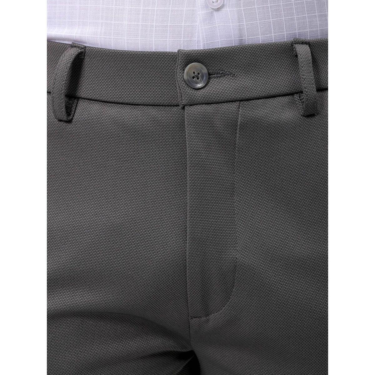 The Indian Garage Co X Styli Men Charcoal Slim Fit Textured Knit Trousers-men-clothing-bottoms-trousersandchinos-trousers-image-6