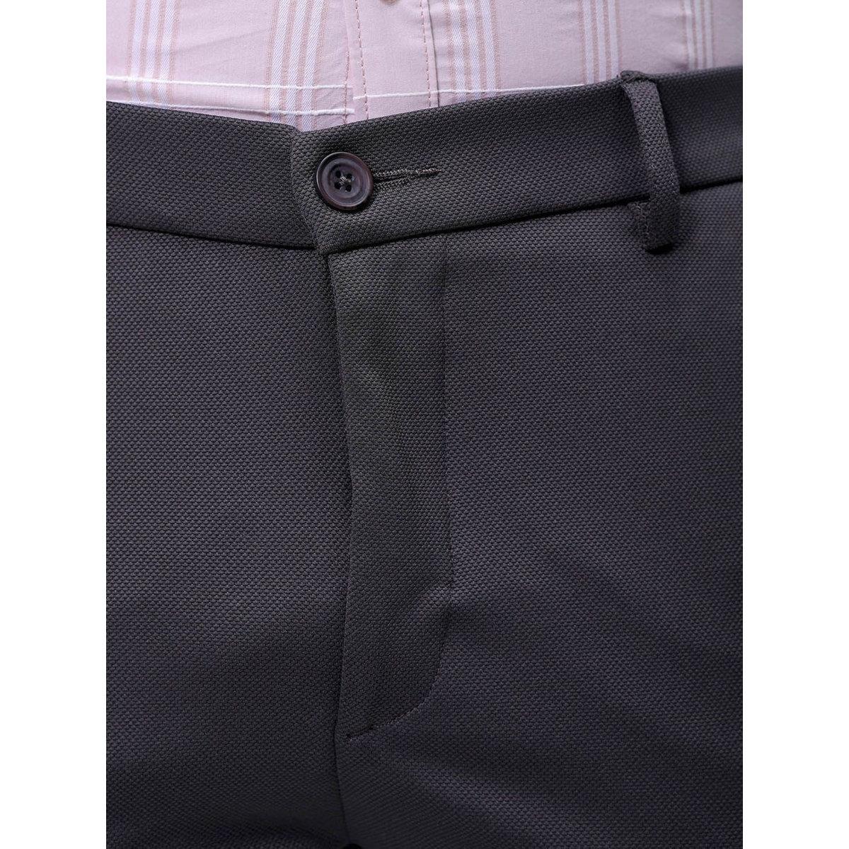 The Indian Garage Co X Styli Men Charcoal Slim Fit Textured Knit Trousers-men-clothing-bottoms-trousersandchinos-trousers-image-6