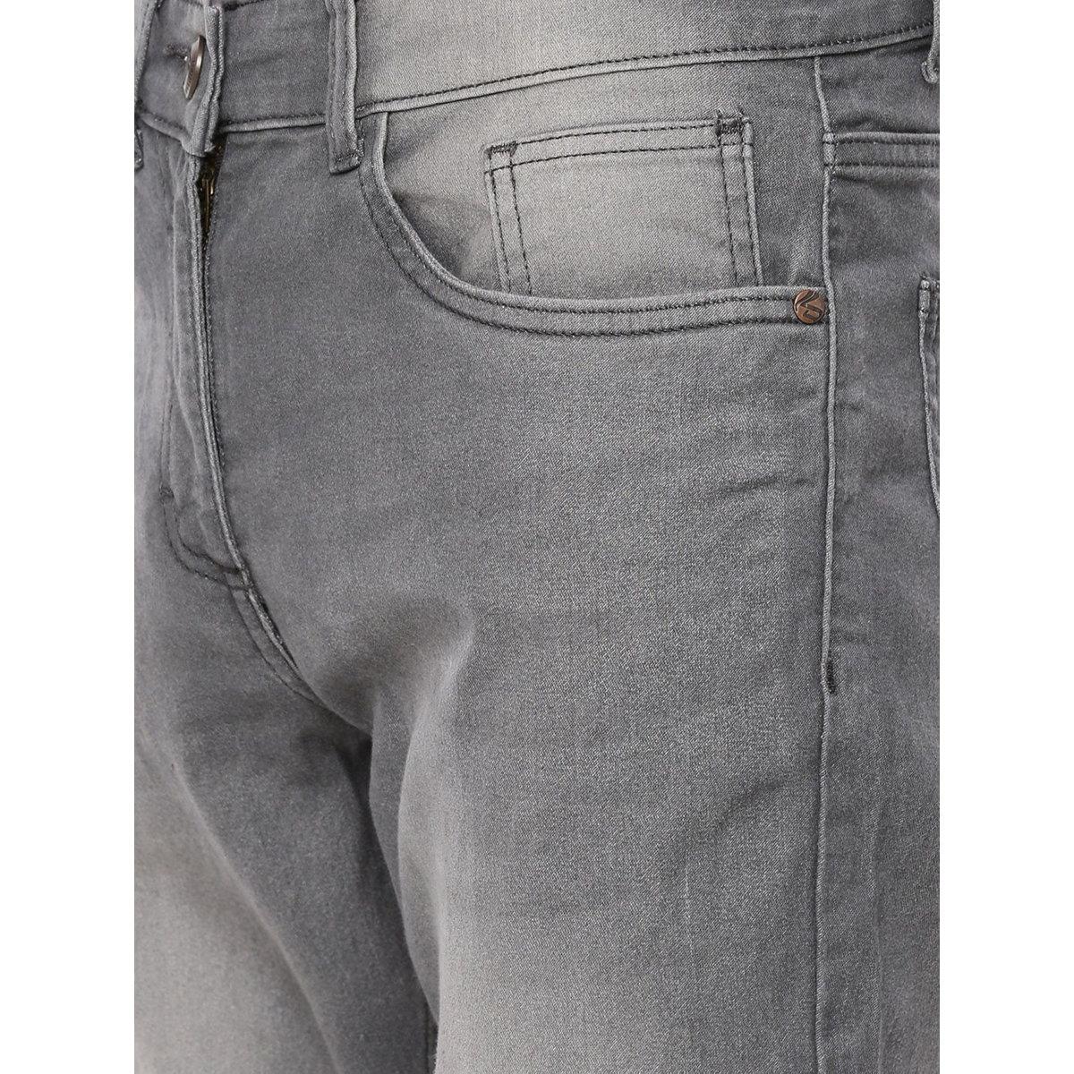 The Indian Garage Co Men Grey Mid Rise Slim Fit Faded Jeans-men-clothing-bottoms-jeans-image-4