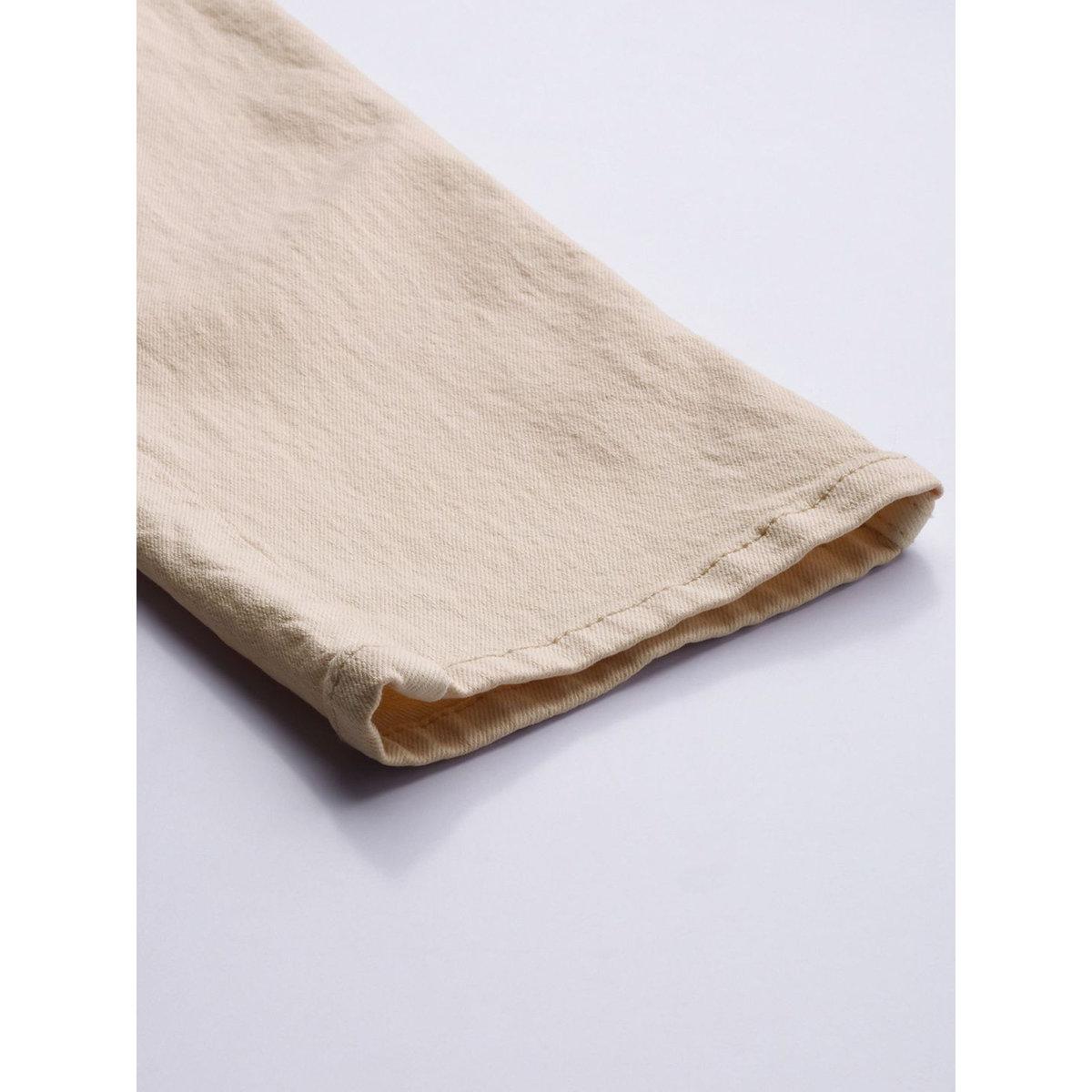 The Indian Garage Co Men Beige Mid Rise Slim Fit Solid Jeans-men-clothing-bottoms-jeans-image-6