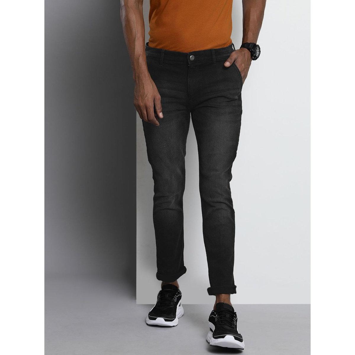 The Indian Garage Co Men Black Mid Rise Skinny Fit Jeans-men-clothing-bottoms-jeans-image-1