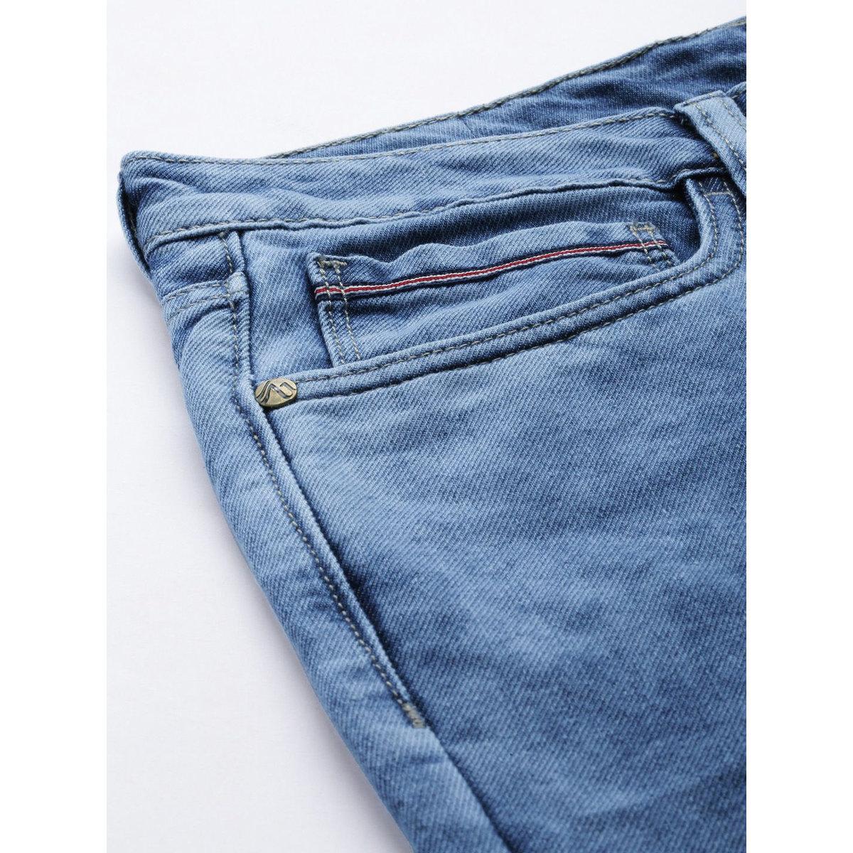 The Indian Garage Co Men Blue Mid Rise Dad Fit Solid Jeans-men-clothing-bottoms-jeans-image-5