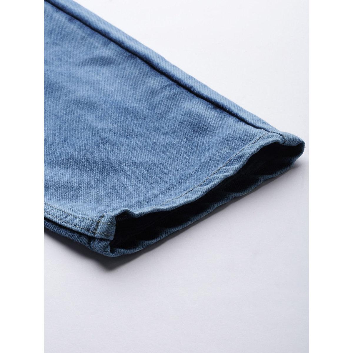 The Indian Garage Co Men Blue Mid Rise Dad Fit Solid Jeans-men-clothing-bottoms-jeans-image-6