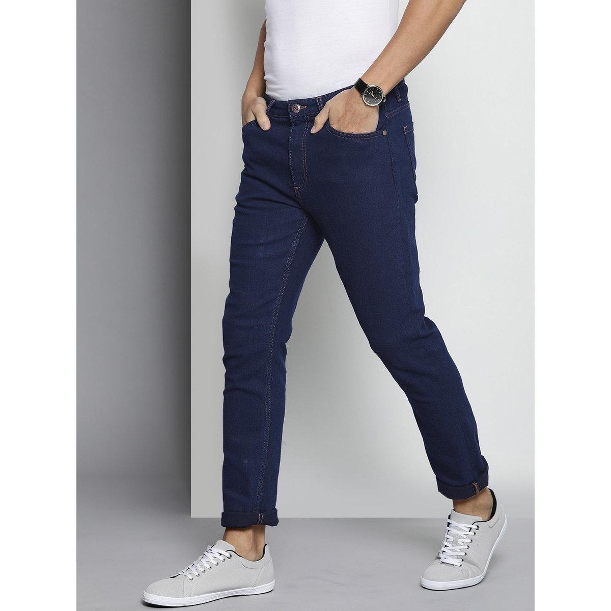 The Indian Garage Co Men Blue Mid Rise Slim Fit Jeans-men-clothing-bottoms-jeans-image-1