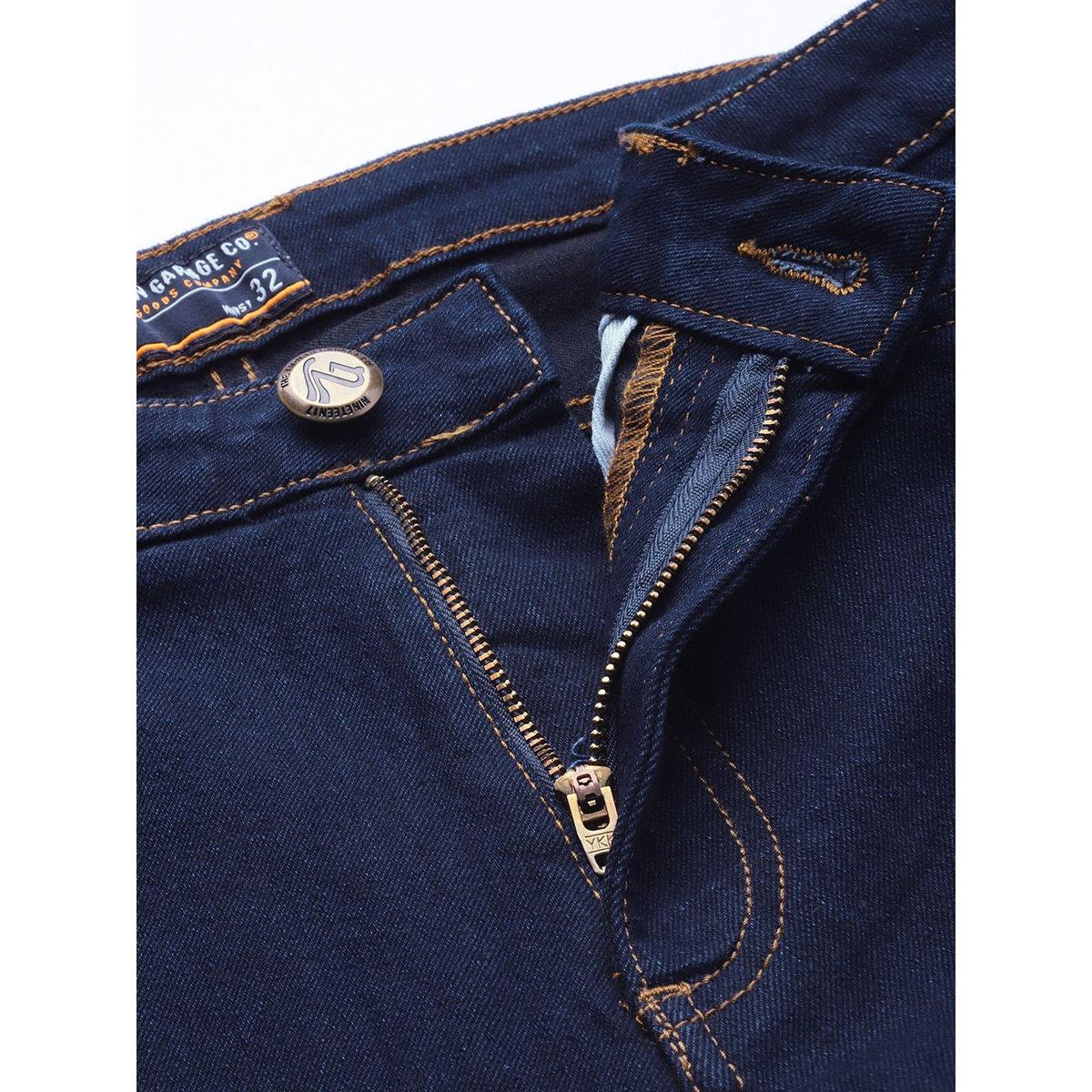 The Indian Garage Co Men Blue Mid Rise Slim Fit Jeans-men-clothing-bottoms-jeans-image-3