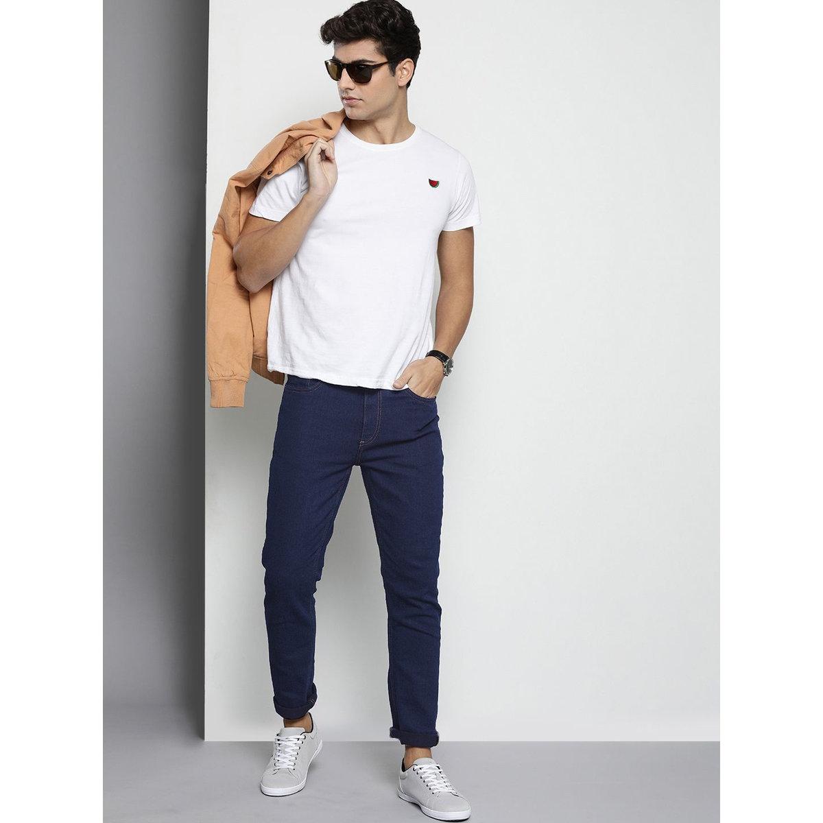 The Indian Garage Co Men Blue Mid Rise Slim Fit Jeans-men-clothing-bottoms-jeans-image-4