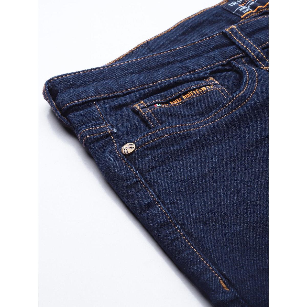 The Indian Garage Co Men Blue Mid Rise Slim Fit Jeans-men-clothing-bottoms-jeans-image-5