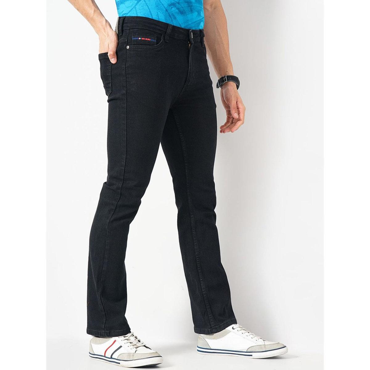 The Indian Garage Co Men Black Mid Rise Regular Fit Jeans-men-clothing-bottoms-jeans-image-2