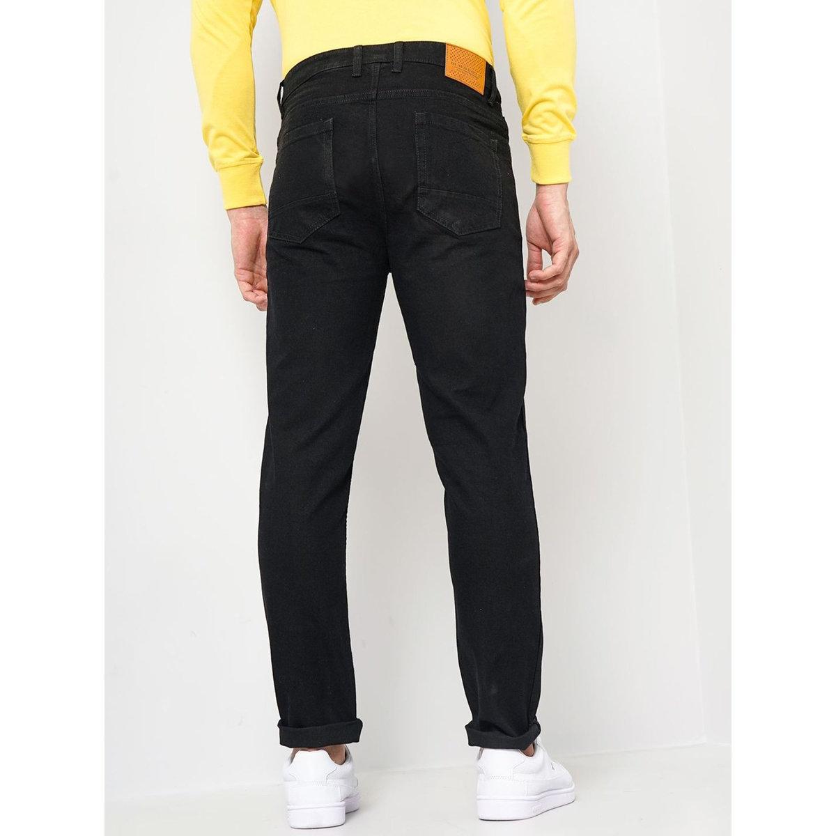 The Indian Garage Co X Styli Men Black Mid Rise Slim Fit Solid Jeans-men-clothing-bottoms-jeans-image-3