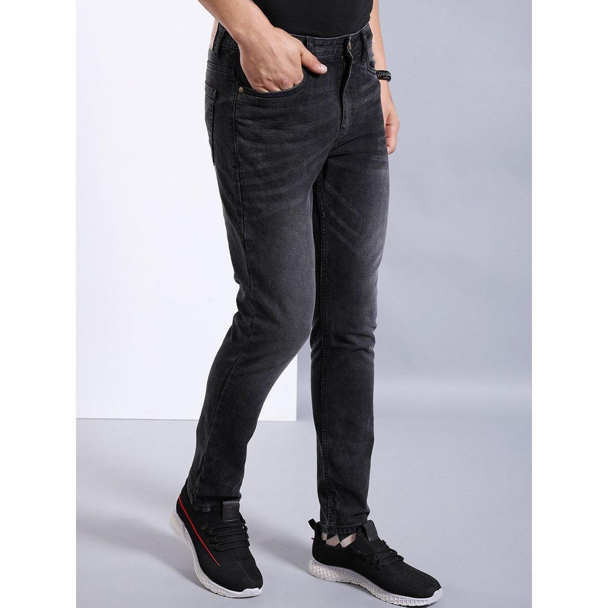 The Indian Garage Co X Styli Men Black Mid Rise Slim Fit Jeans-men-clothing-bottoms-jeans-image-2