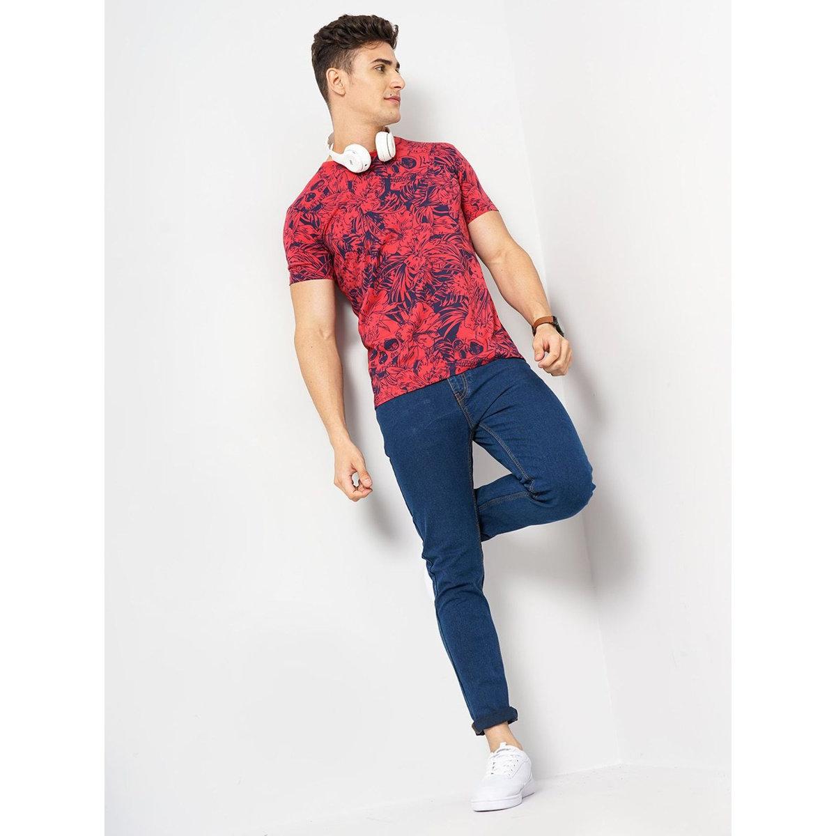 The Indian Garage Co X Styli Men Navy Blue Mid Rise Slim Fit Solid Jeans-men-clothing-bottoms-jeans-image-5