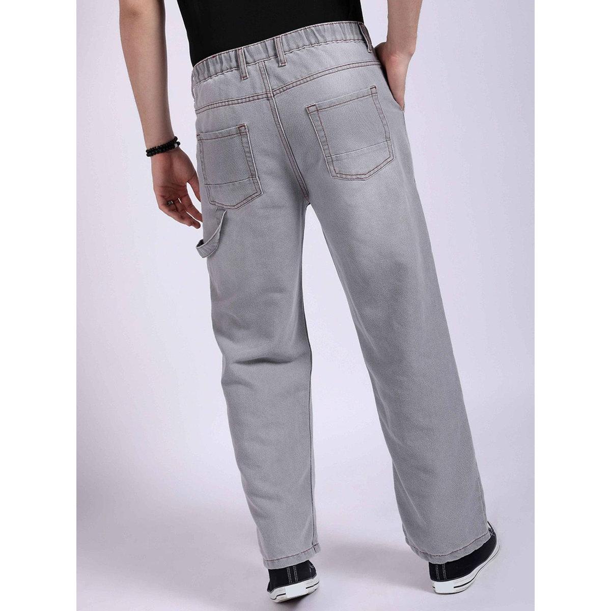 The Indian Garage Co Men Grey Mid Rise Baggy Fit Jeans-men-clothing-bottoms-jeans-image-3