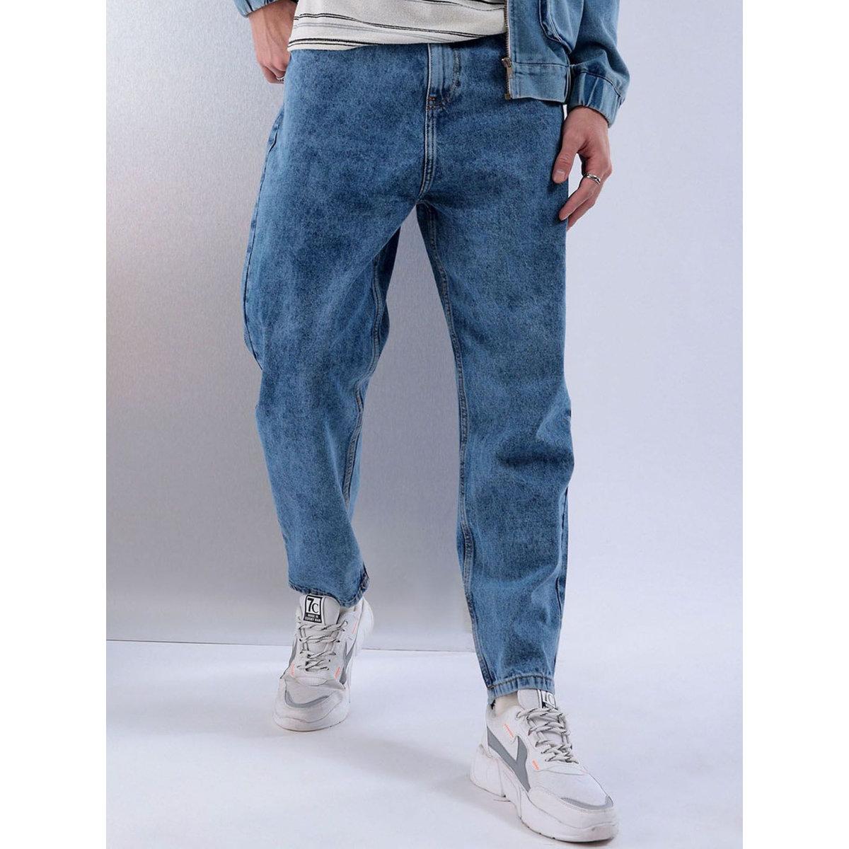 بنطال جينز سادة بقصة واسعة-men-clothing-bottoms-jeans-image-1