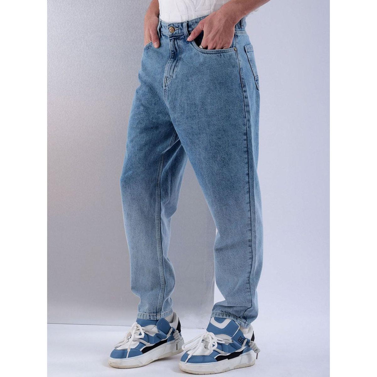 بنطال جينز بقصة واسعة وتفاصيل باهتة-men-clothing-bottoms-jeans-image-2