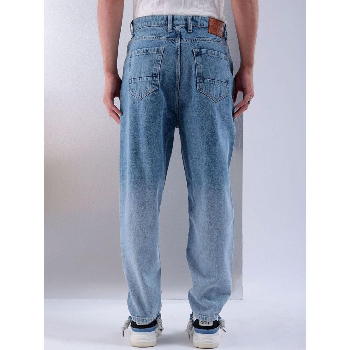 بنطال جينز بقصة واسعة وتفاصيل باهتة-men-clothing-bottoms-jeans-image-3
