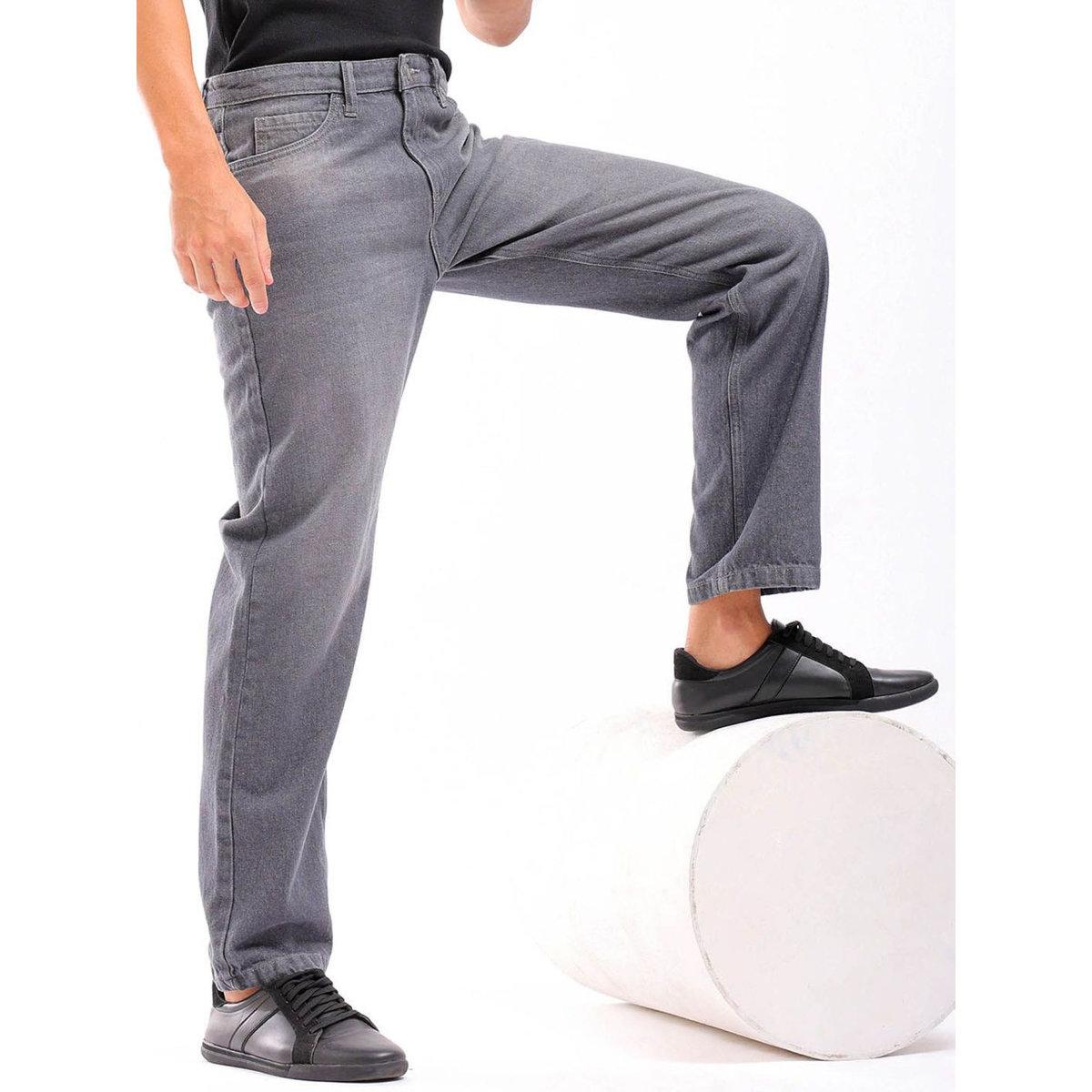 The Indian Garage Co Men Grey Mid Rise Straight Fit Solid Jeans-men-clothing-bottoms-jeans-image-5