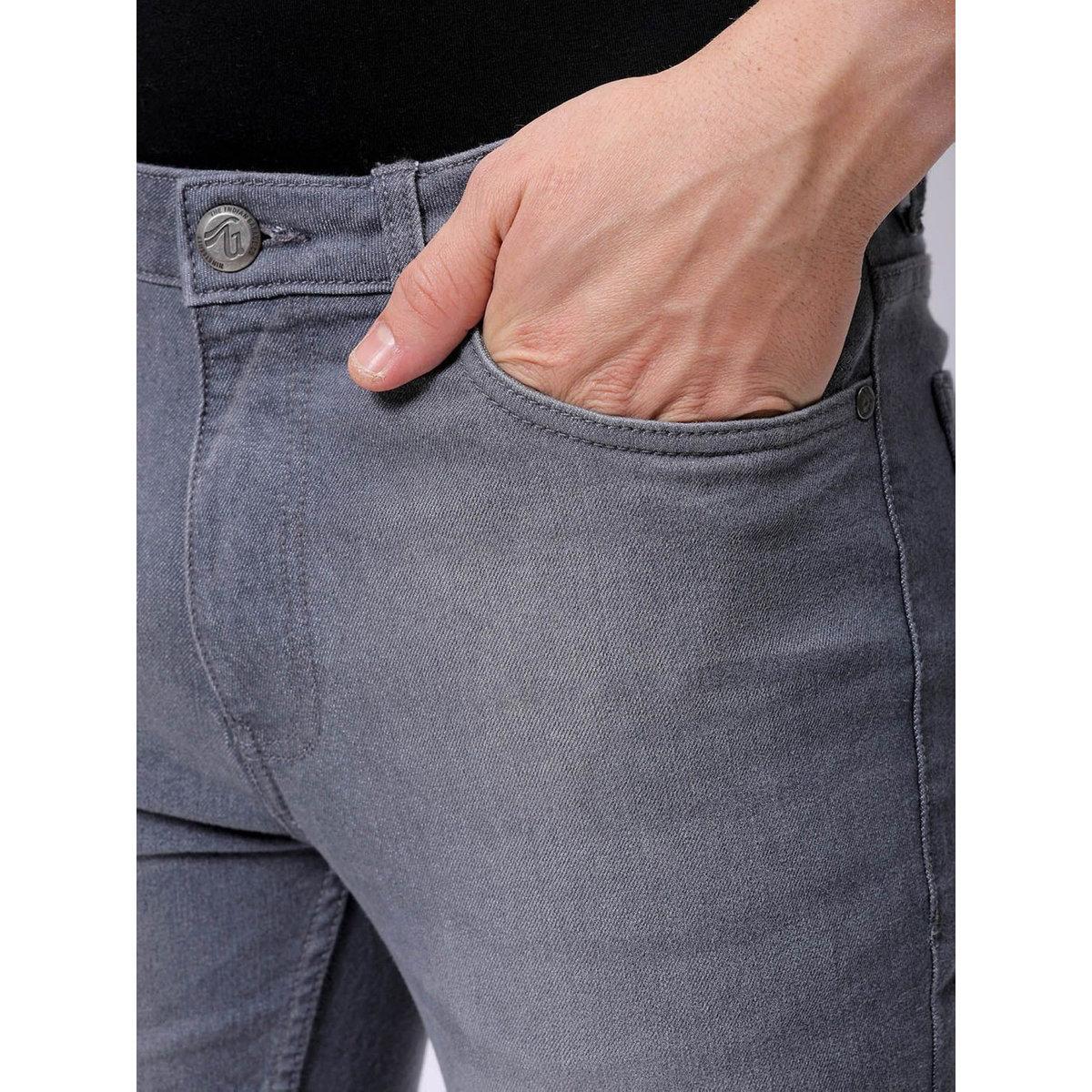 The Indian Garage Co Men Grey Mid Rise Slim Fit Solid Jeans-men-clothing-bottoms-jeans-image-6