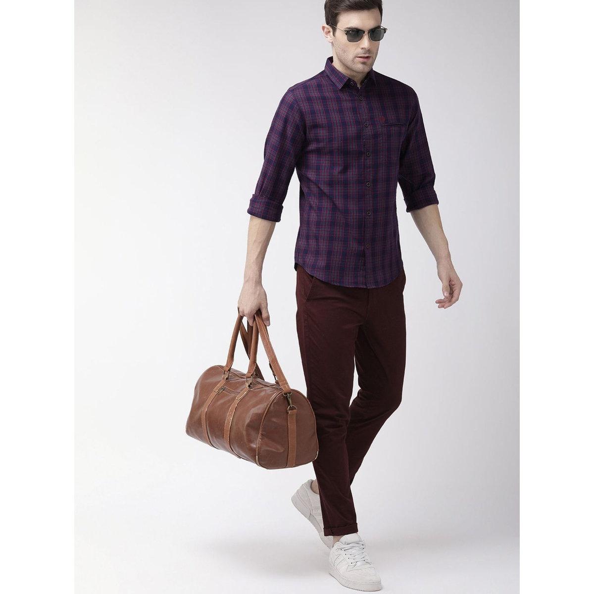 قميص مخطط بقصة سليم فيت-men-clothing-shirts-image-1