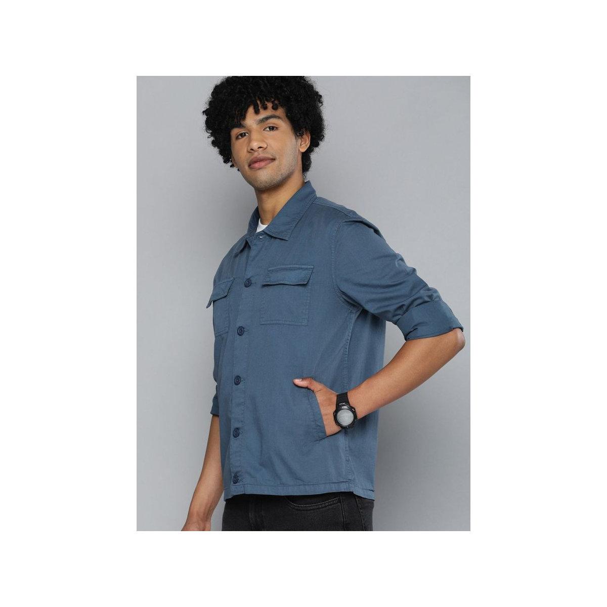 قميص بقصة بوكسي مع تفاصيل جيب-men-clothing-shirts-image-5