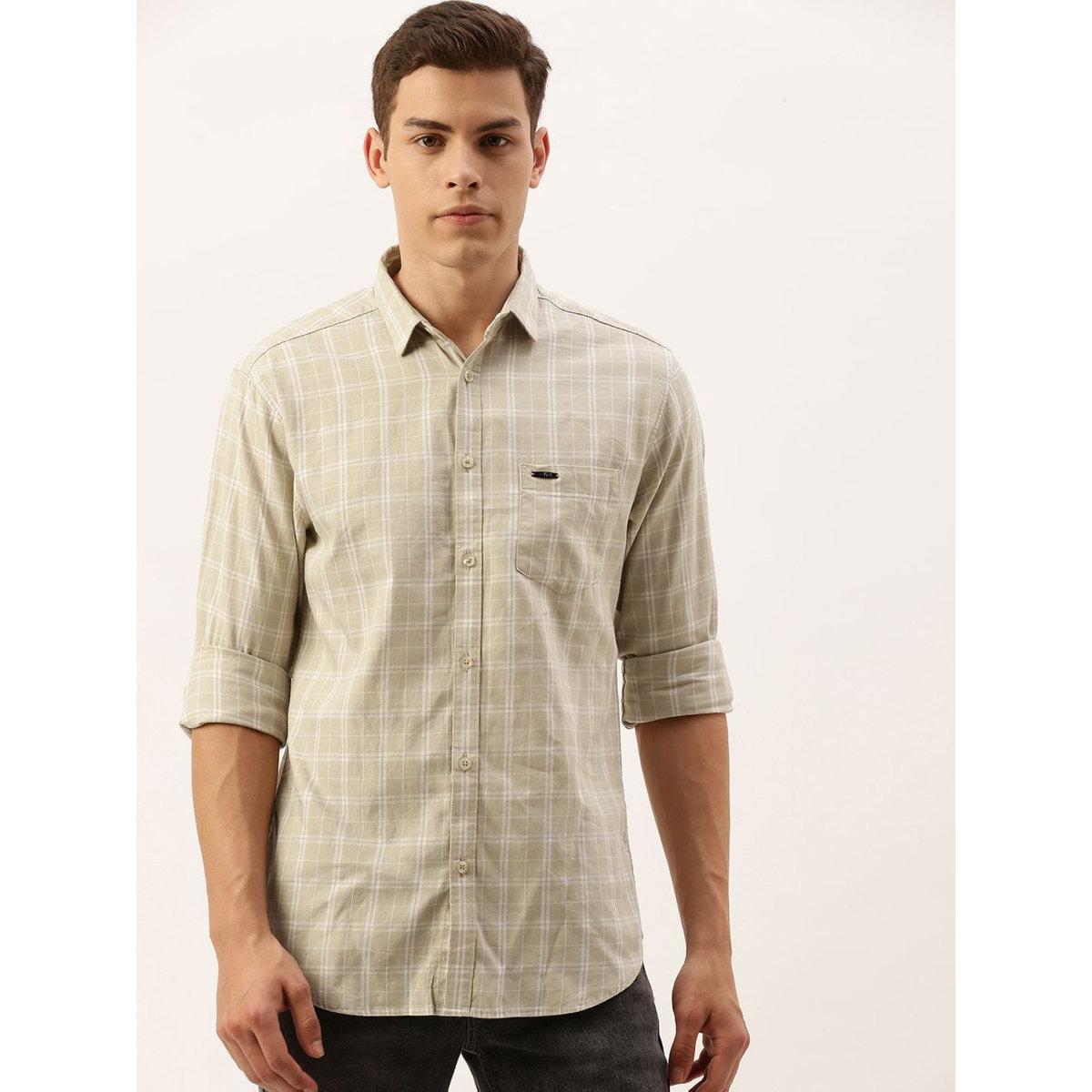 قميص بطبعة مربعات بقصة سليم فيت-men-clothing-shirts-image-1