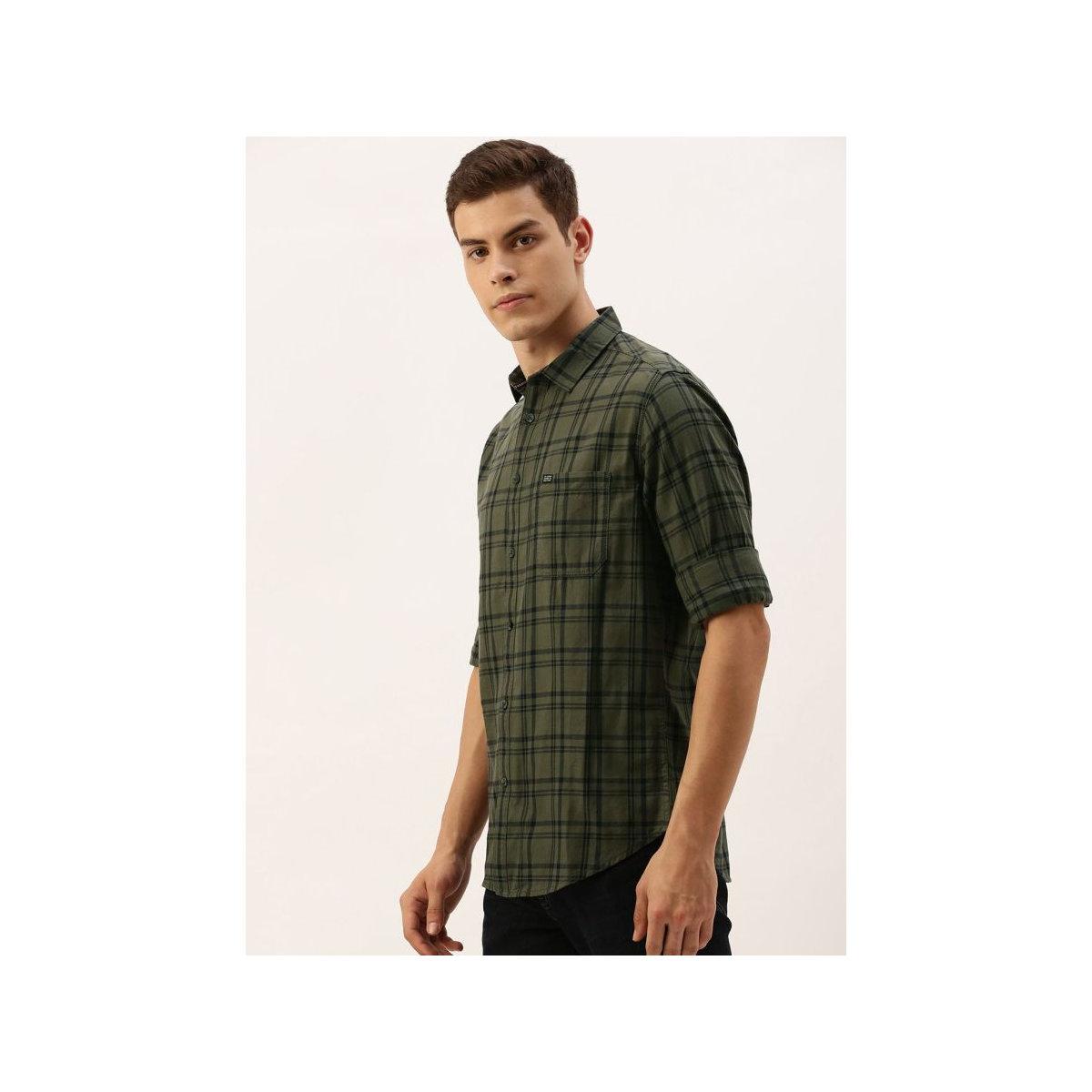 قميص بطبعة مربعات بقصة سليم فيت-men-clothing-shirts-image-5