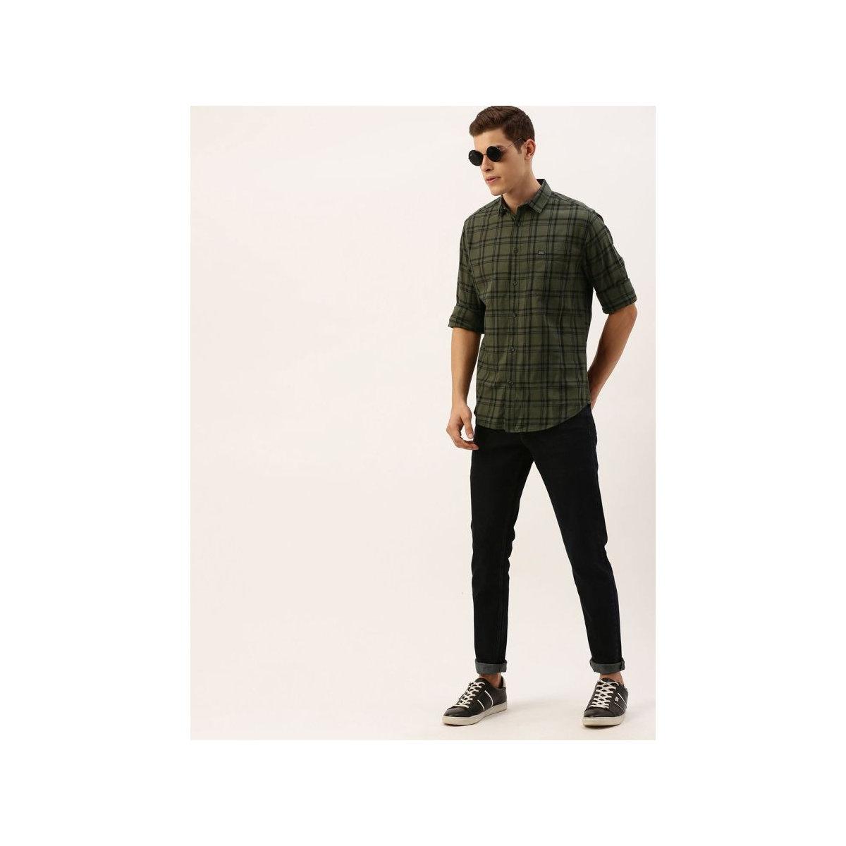 قميص بطبعة مربعات بقصة سليم فيت-men-clothing-shirts-image-6