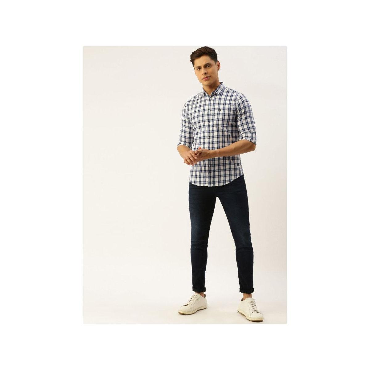 قميص بطبعة مربعات بقصة سليم فيت-men-clothing-shirts-image-6