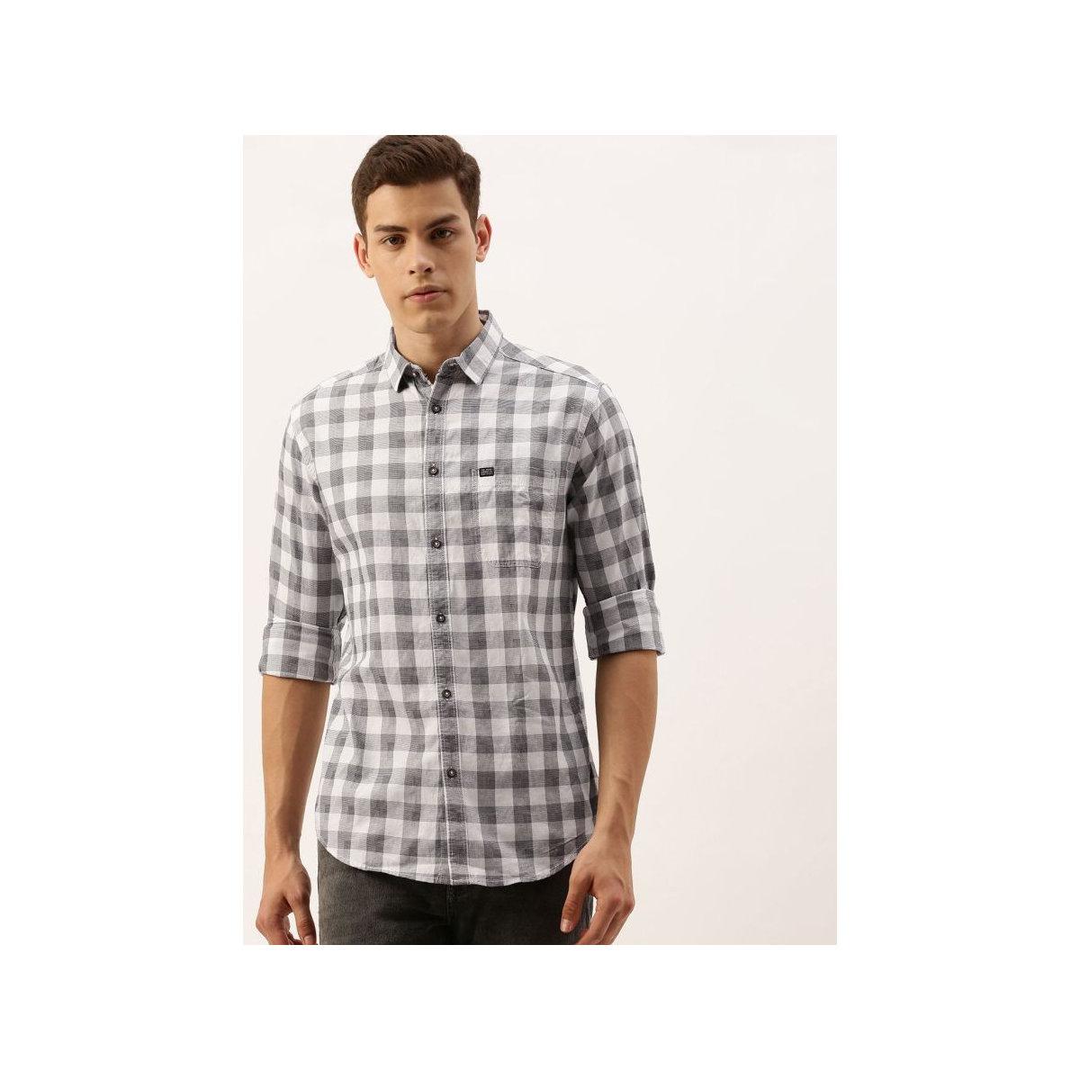 The Indian Garage Co Men Slim Fit Checked Casual Shirt-men-clothing-shirts-image-1