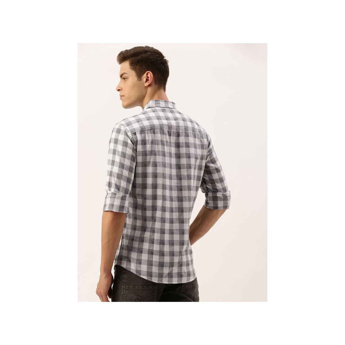 The Indian Garage Co Men Slim Fit Checked Casual Shirt-men-clothing-shirts-image-4