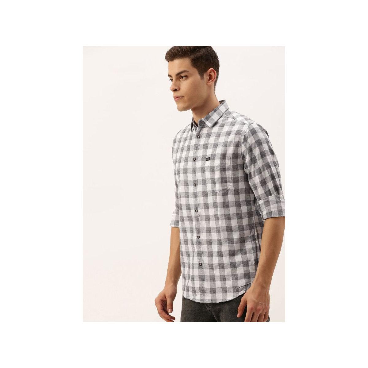 The Indian Garage Co Men Slim Fit Checked Casual Shirt-men-clothing-shirts-image-5