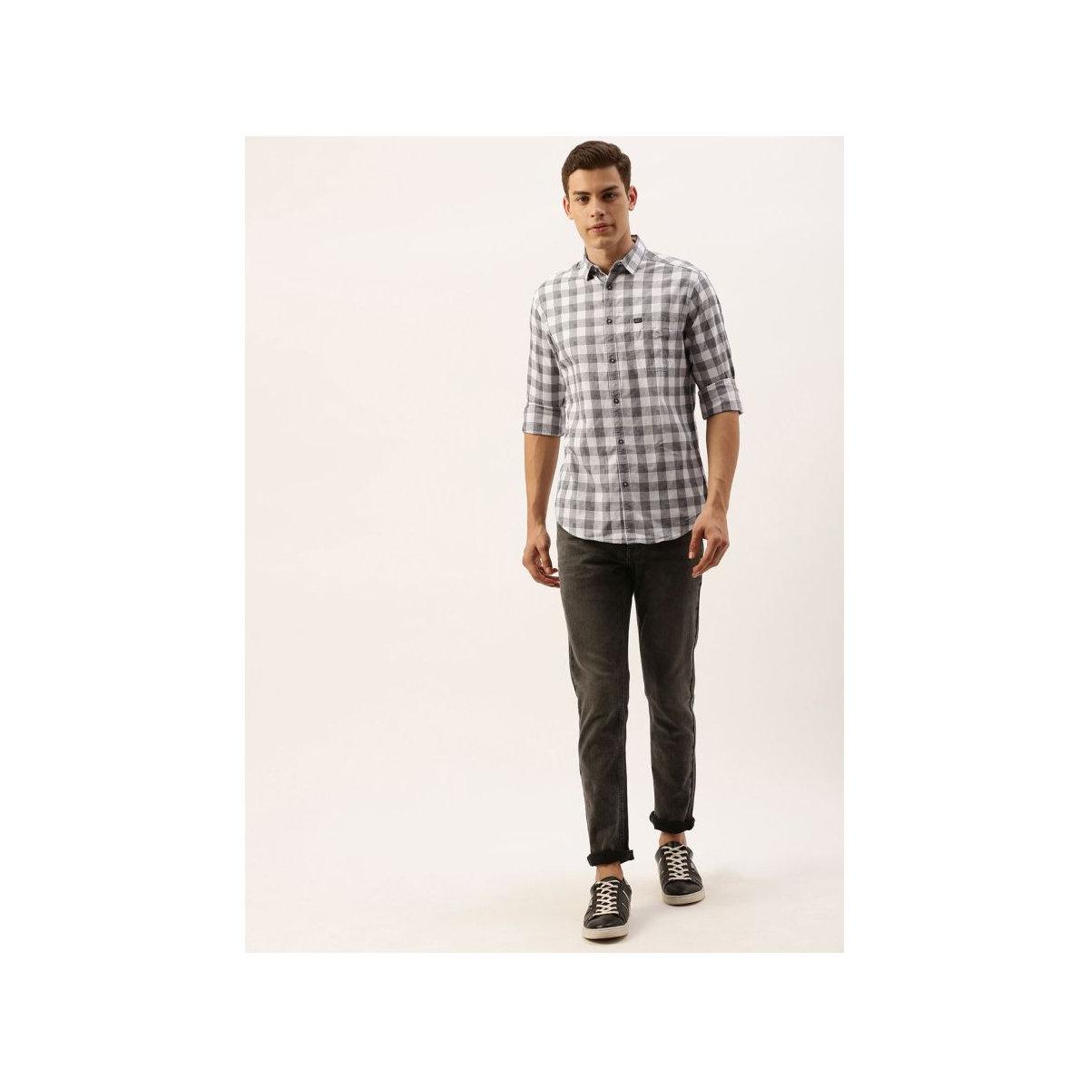 The Indian Garage Co Men Slim Fit Checked Casual Shirt-men-clothing-shirts-image-6