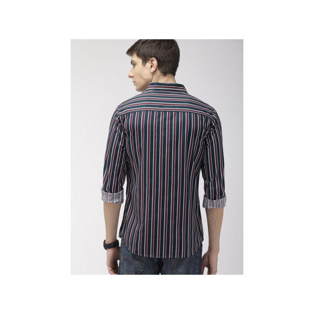 قميص مخطط بقصة سليم فيت-men-clothing-shirts-image-5