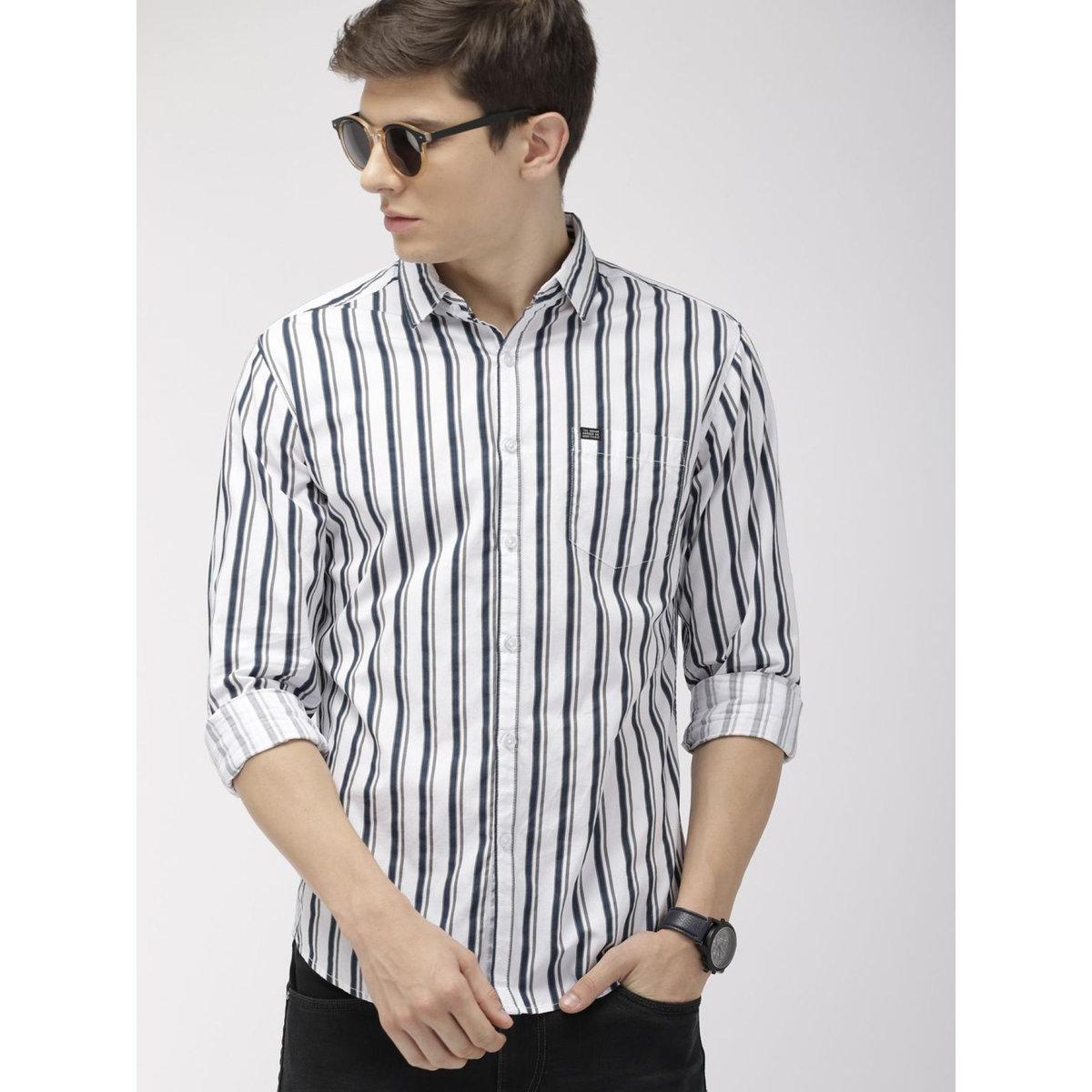 قميص مخطط بقصة سليم فيت-men-clothing-shirts-image-1